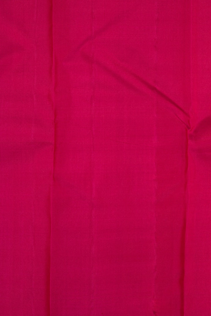 Rust Orange temple border silk saree