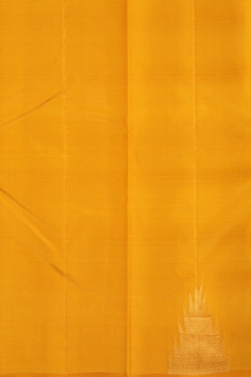 Purple temple border silk saree