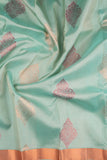 Pastel Green small border silk saree