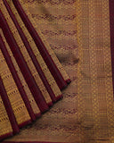 Maroon Borderless Kanchipuram Silk Saree