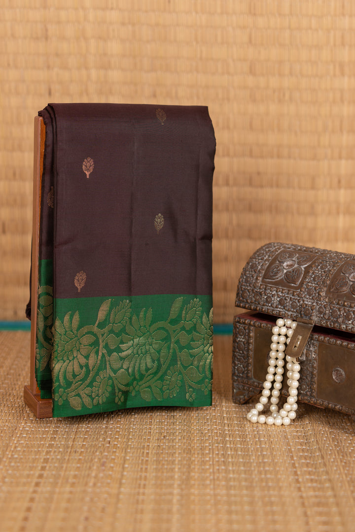 Coffee brown pattu saree