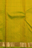 Acid green small border silk saree