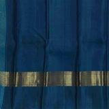 Navy Blue Silk Saree with Peacock Blue blouse