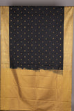 Black and Chartreuse Green Semi Silk Saree
