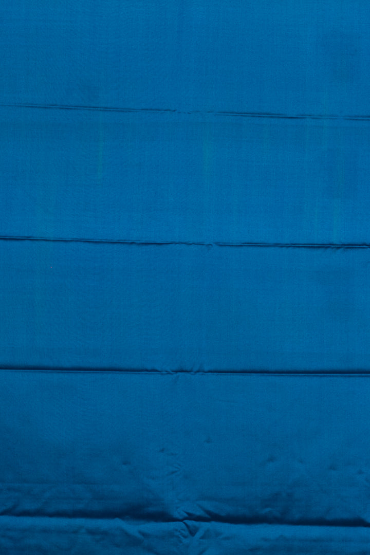 Purple and Azure Blue Semi Silk Saree