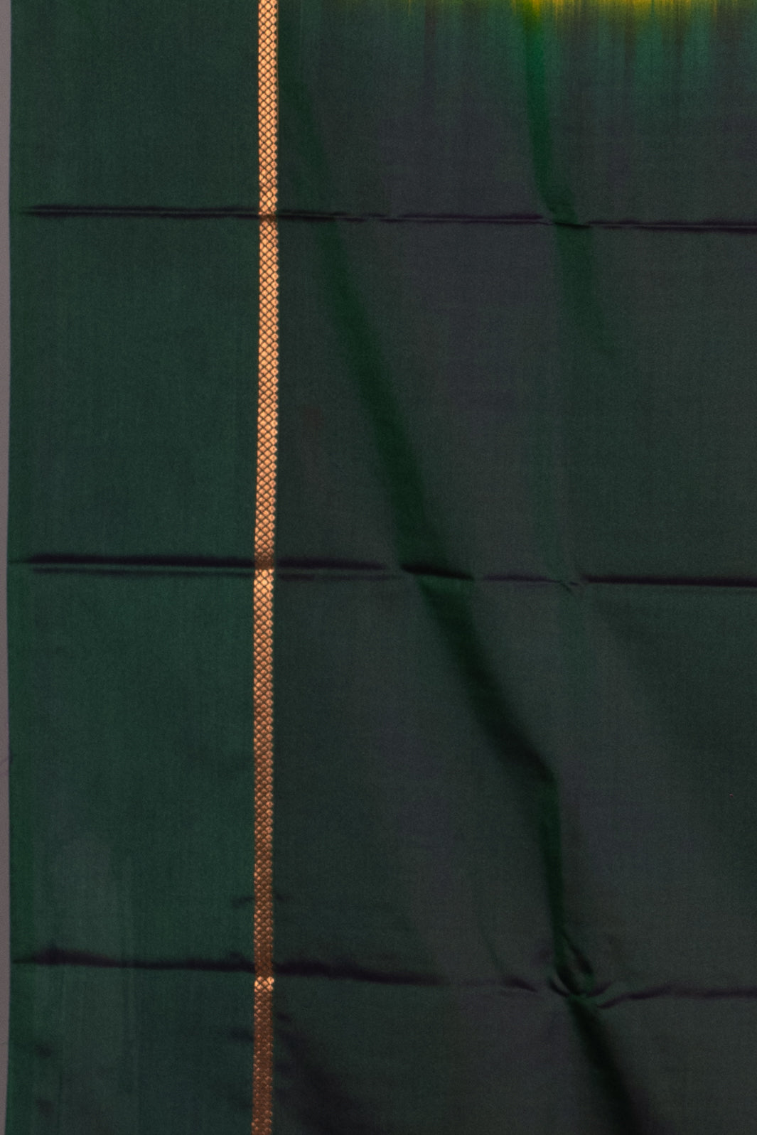 Mustard and Basil Green Semi Silk Saree