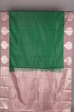 Forest Green and Mauve Semi Silk Saree