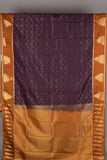 Grape and Rust Semi Silk Saree