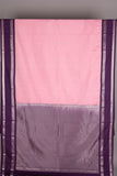 Baby Pink and Purple Semi Silk Saree