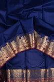 Royal blue and pink silk saree