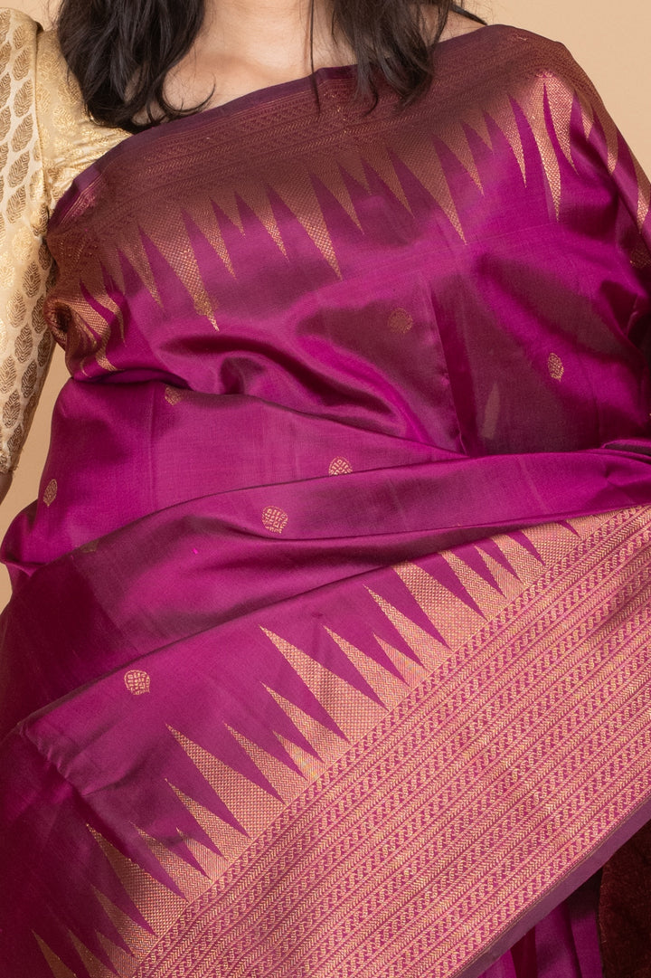 Magenta Kanjivaram Pattu Saree