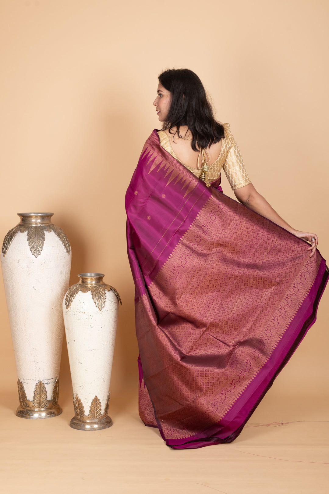 Magenta Kanjivaram Pattu Saree