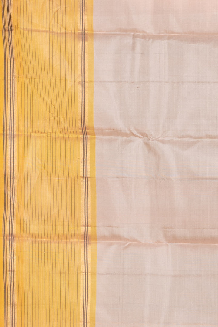 Black and Off White Kanjivaram Pattu Saree