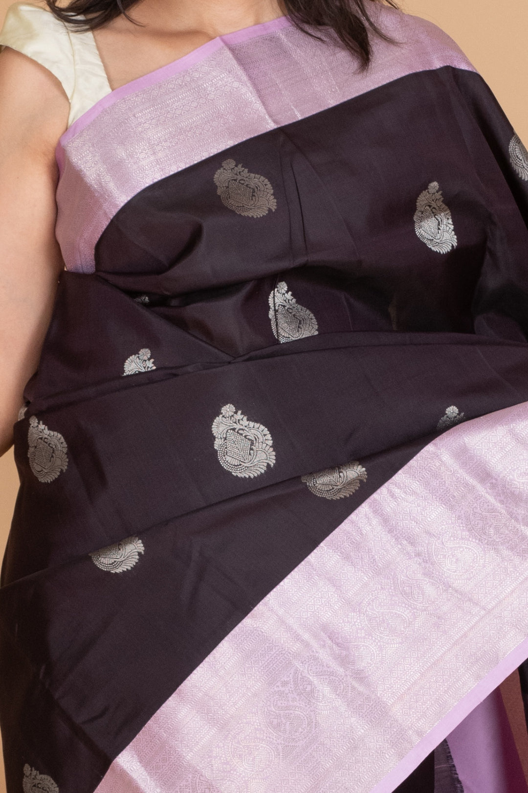 Rasin Purple and Lavender Kanjivaram Pattu Saree