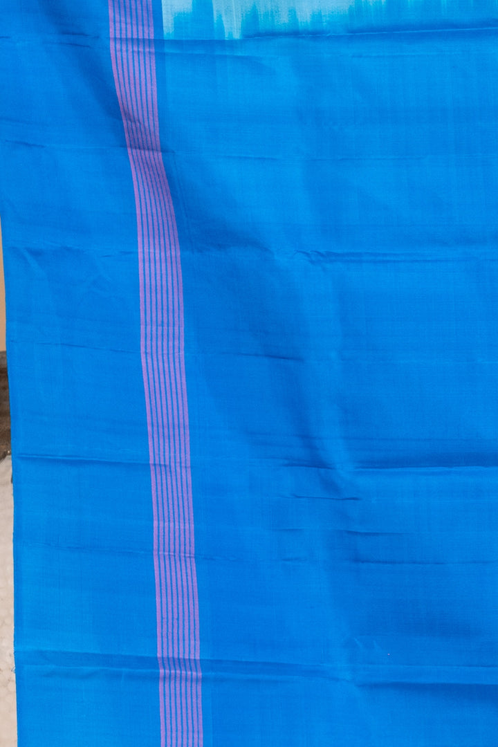 Capri Blue and Cobalt Blue Kanjivaram Pattu Saree