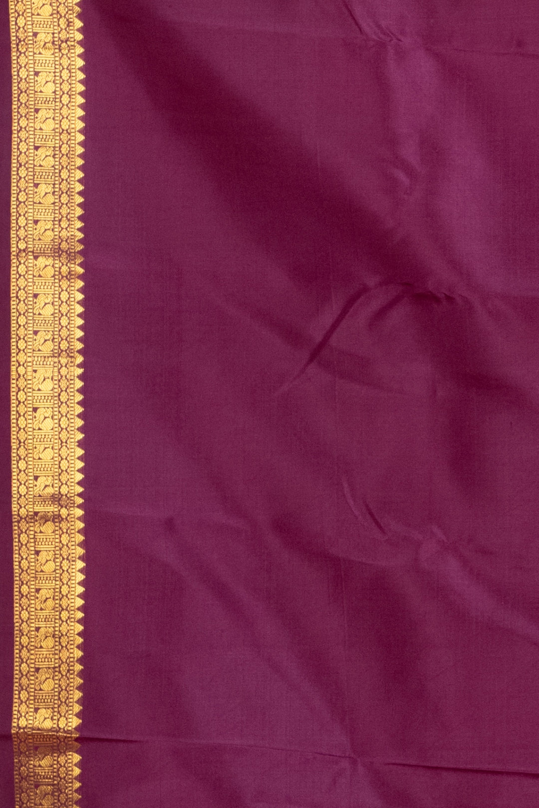 Eggplant Purple Pure Kanjivaram Silk Saree