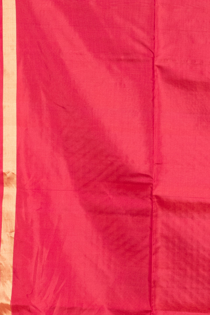 Sacramento Green and Crimson Red Pure Soft Silk Saree