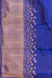 Egg Shell and Royal Blue Pure Kanjivaram Silk Saree