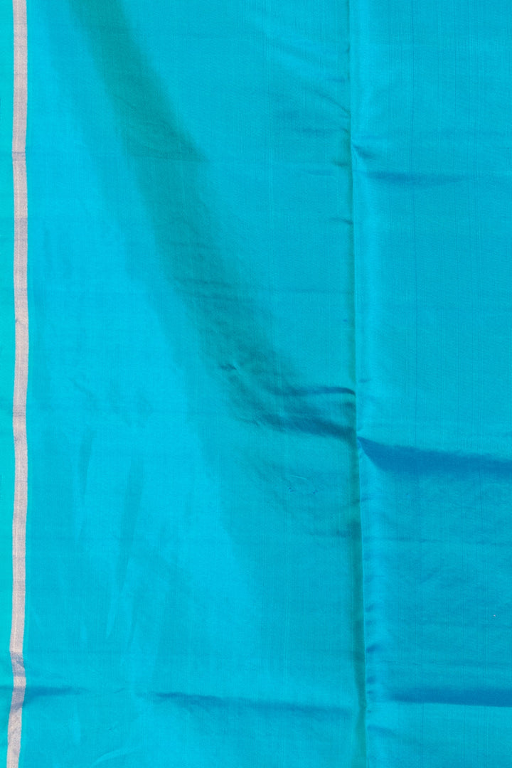 Fandango Pink and Aqua Blue Pure Soft Silk Saree