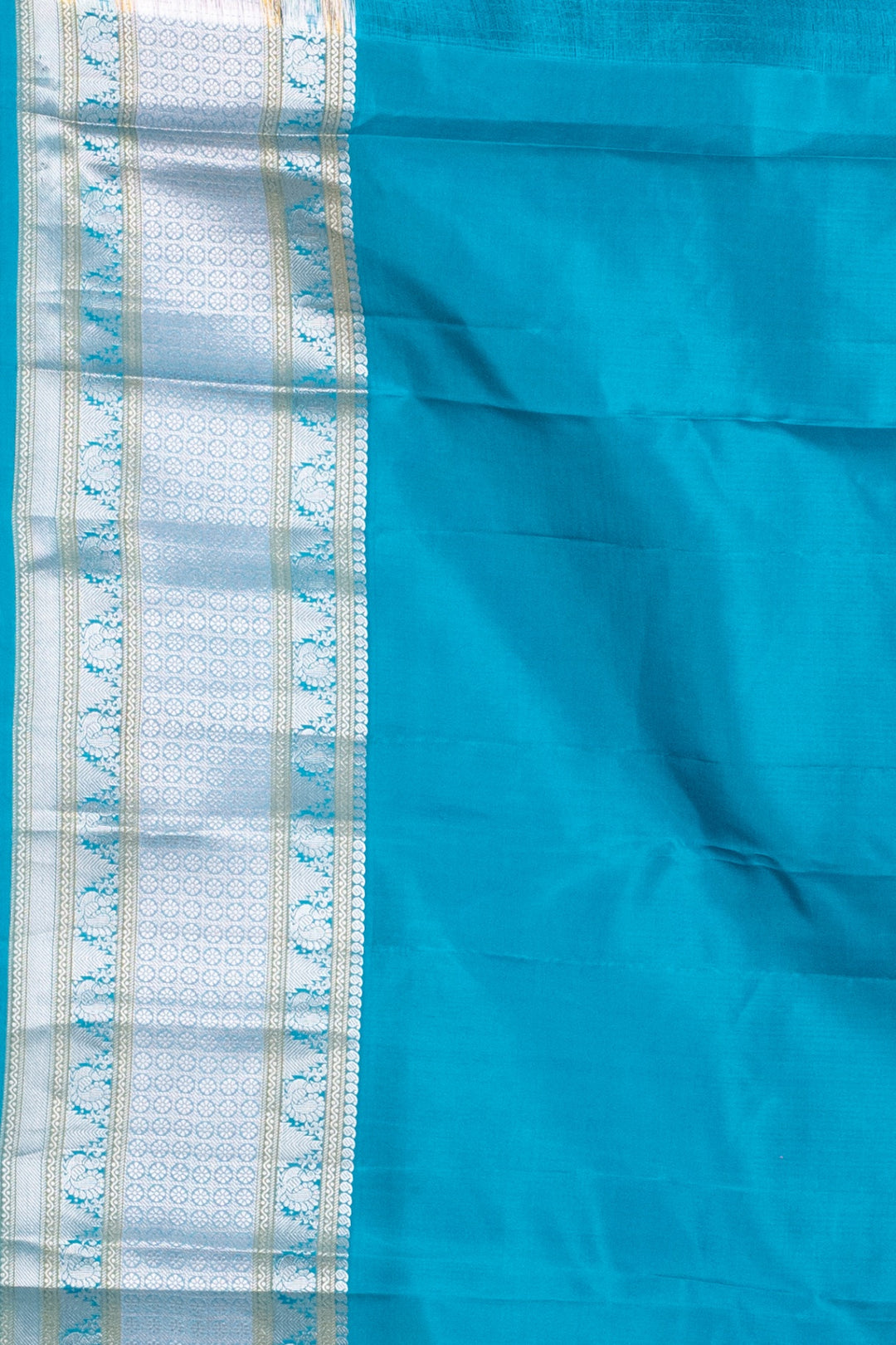 Sky Blue and Deep Sky Blue Pure Kanjivaram Silk Saree