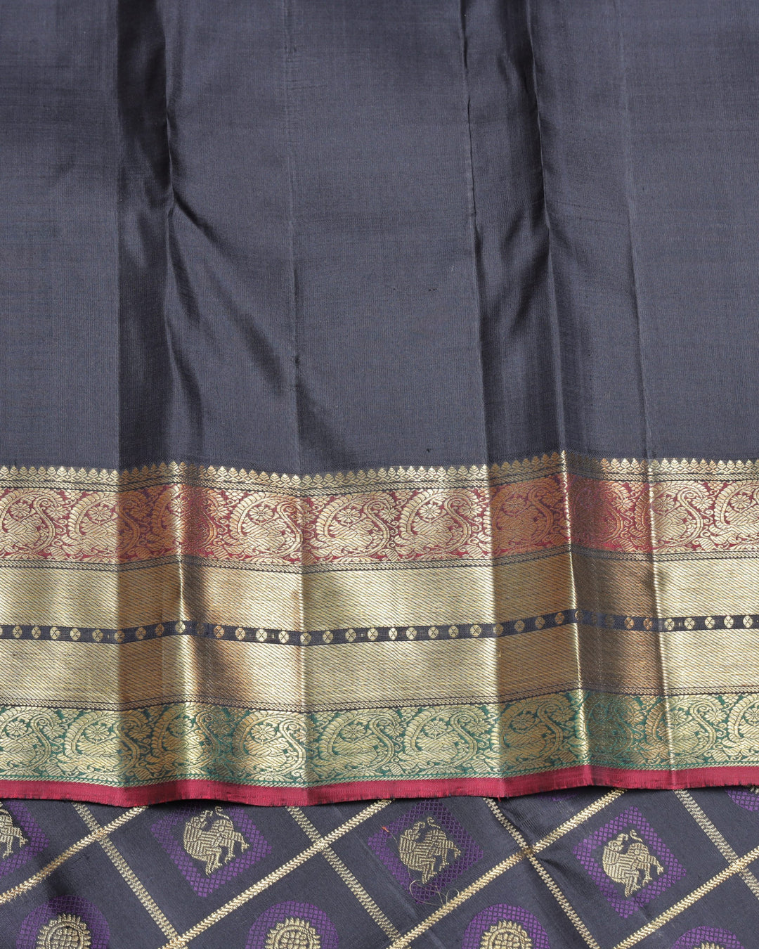 Black Kanjivaram Pure Zari Silk Saree