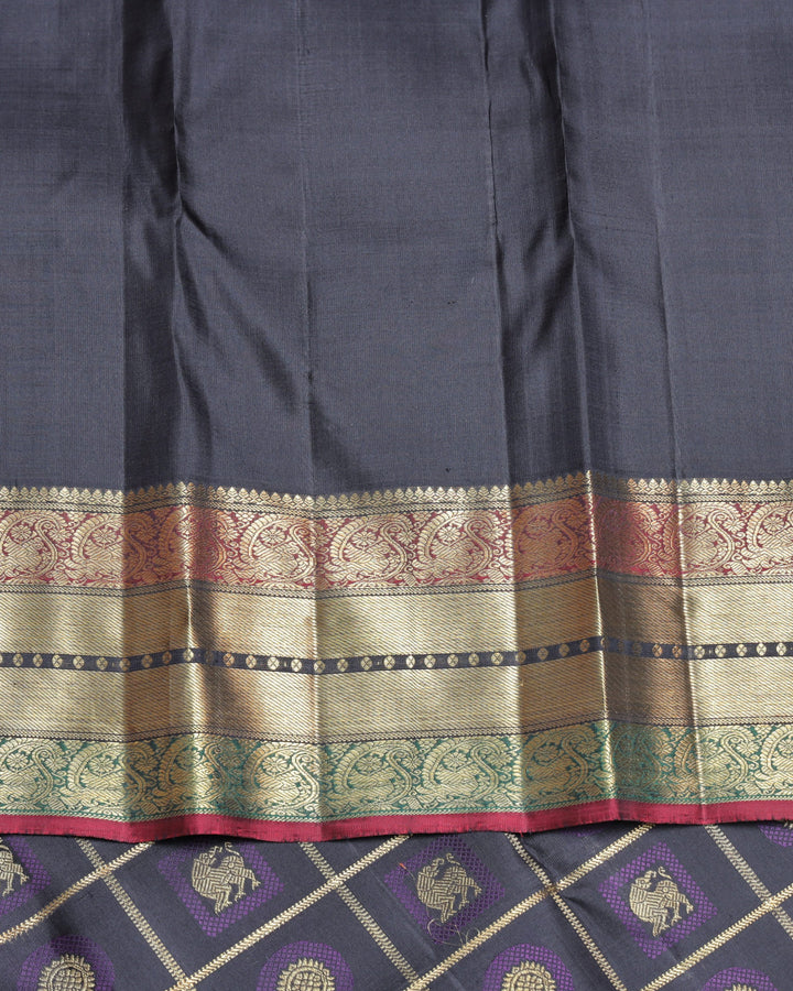 Black Kanjivaram Pure Zari Silk Saree