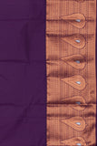 Offwhite purple semi silk saree