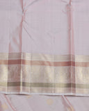 Shampoo Pink  Kanjivaram Pure Zari Silk Saree