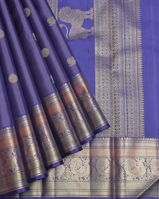 Royal Blue pure zari silk saree