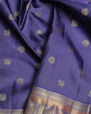Royal Blue pure zari silk saree