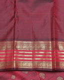 Maroon pure zari silk saree