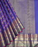 Bright Blue pure zari silk saree