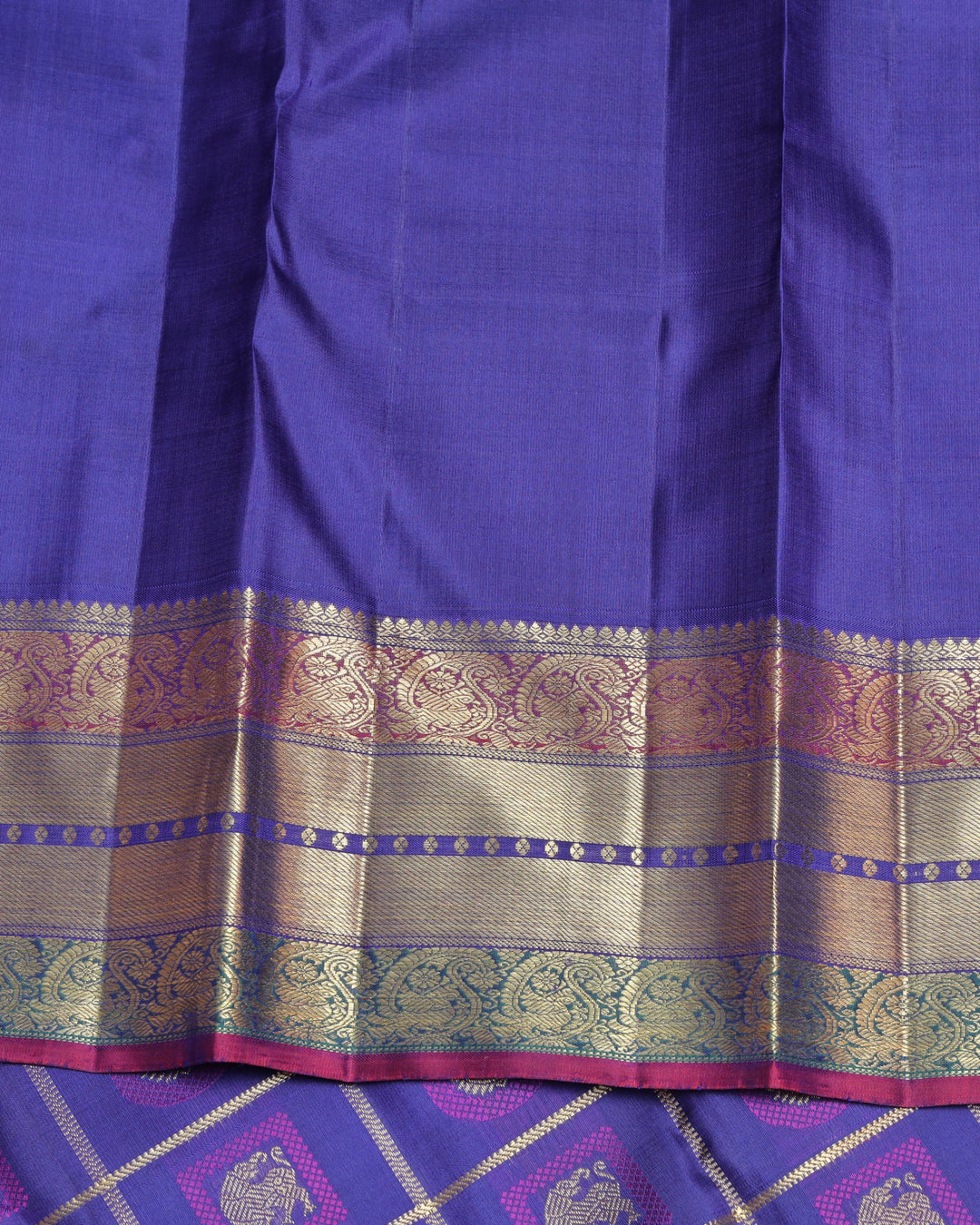 Bright Blue pure zari silk saree