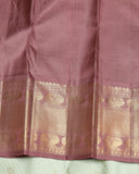 Tea Green and Chocolate pure zari silk saree