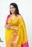 Yellow Silk Cotton Saree