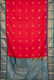 Red Blue Semi Silk Saree