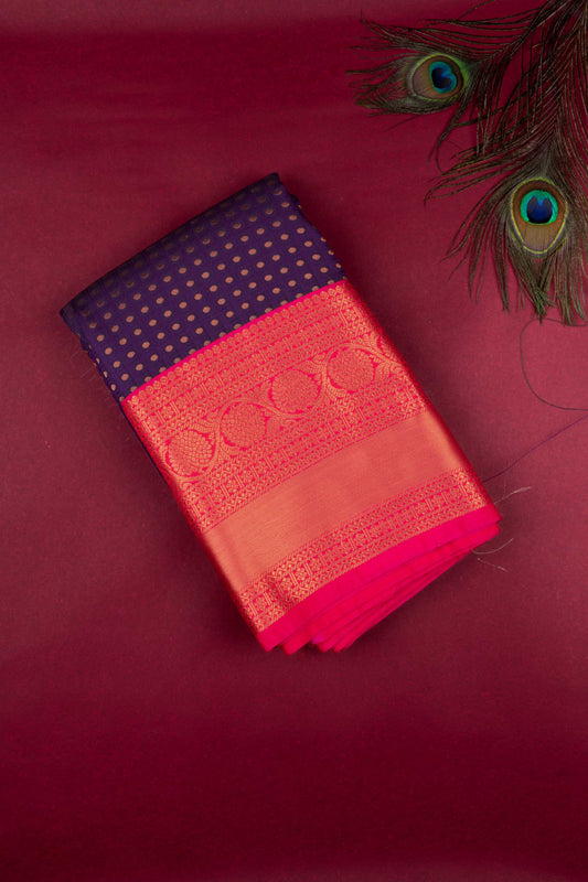 Purple Ayiram Butta Semi Silk Saree