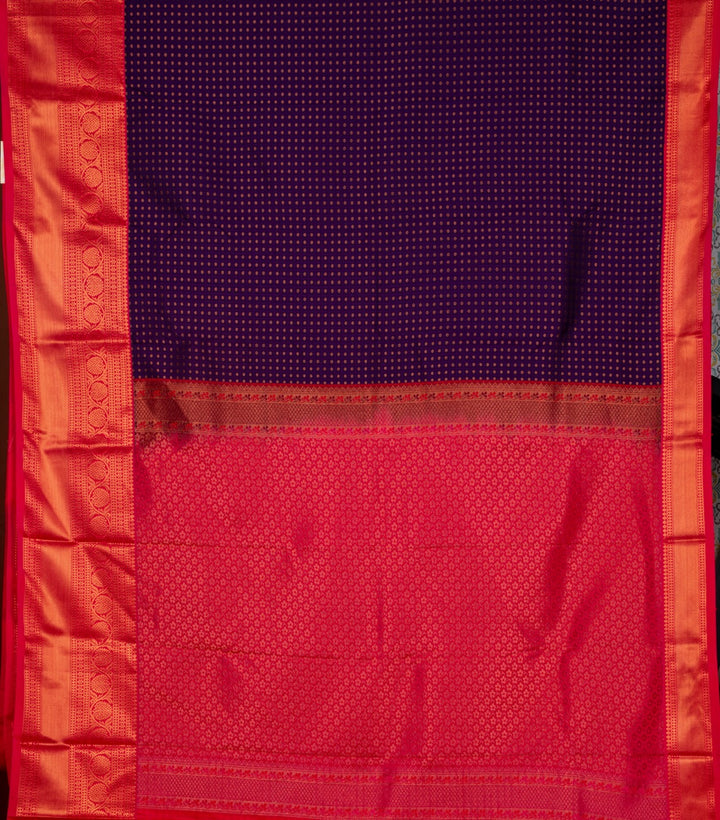 Purple Ayiram Butta Semi Silk Saree