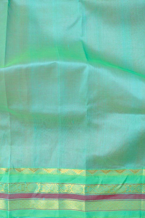 Pink And Blue Combination Silk Saree