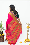 Zero Zari Pink Silk Saree