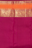 Bottle Green and Mulberry Purple Pure Kanjivaram silk saree