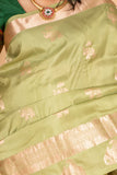 Light green Pure Kanjivaram silk saree)