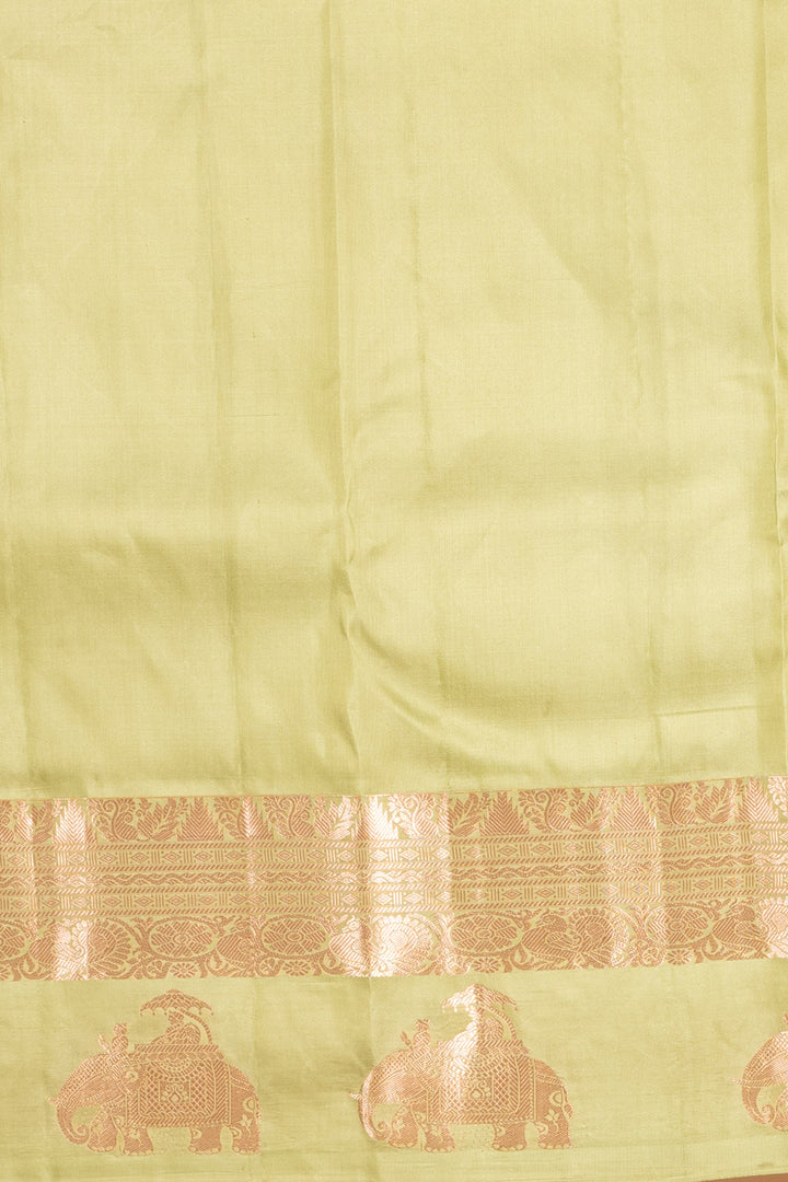 Light green Pure Kanjivaram silk saree)