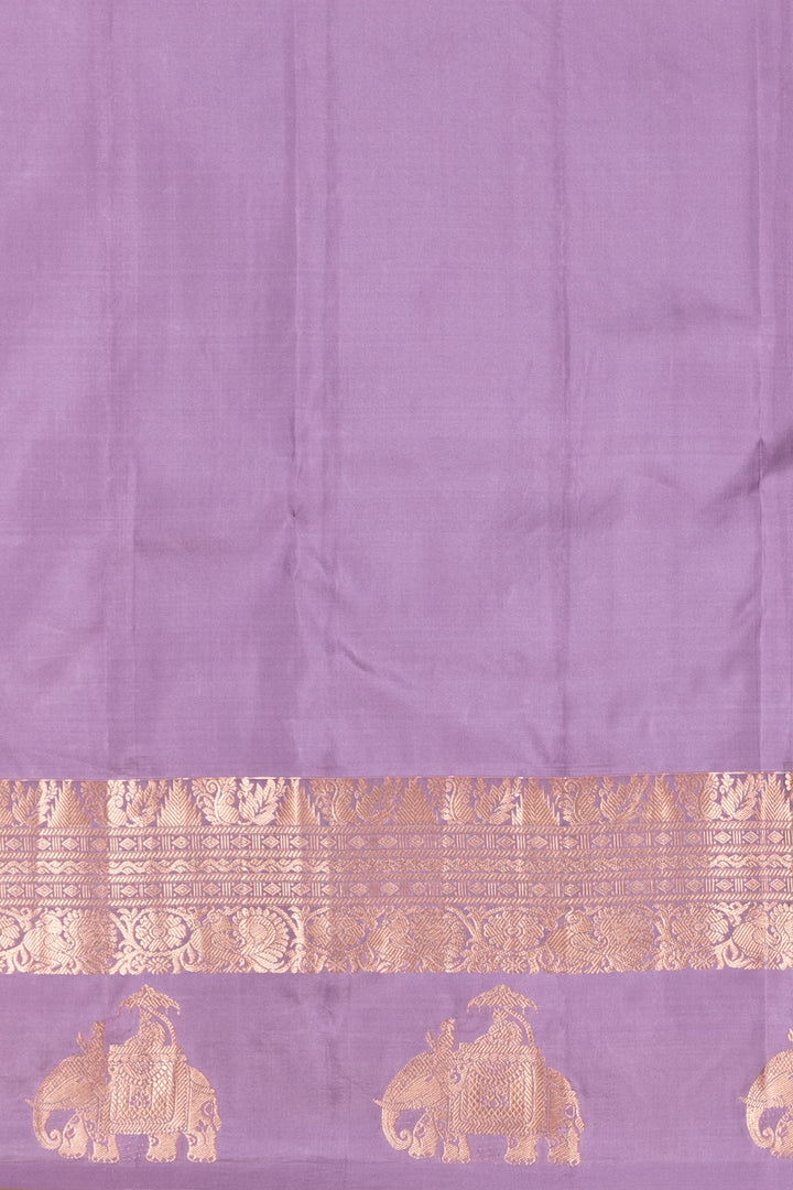 Mauve lavender Pure kanjivaram silk saree