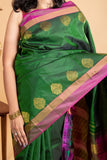 Green traditional silk saree