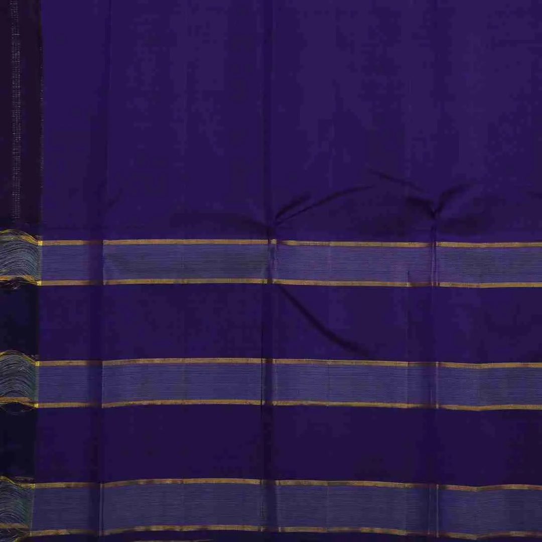 Multicolour Check saree with Rich Blue border