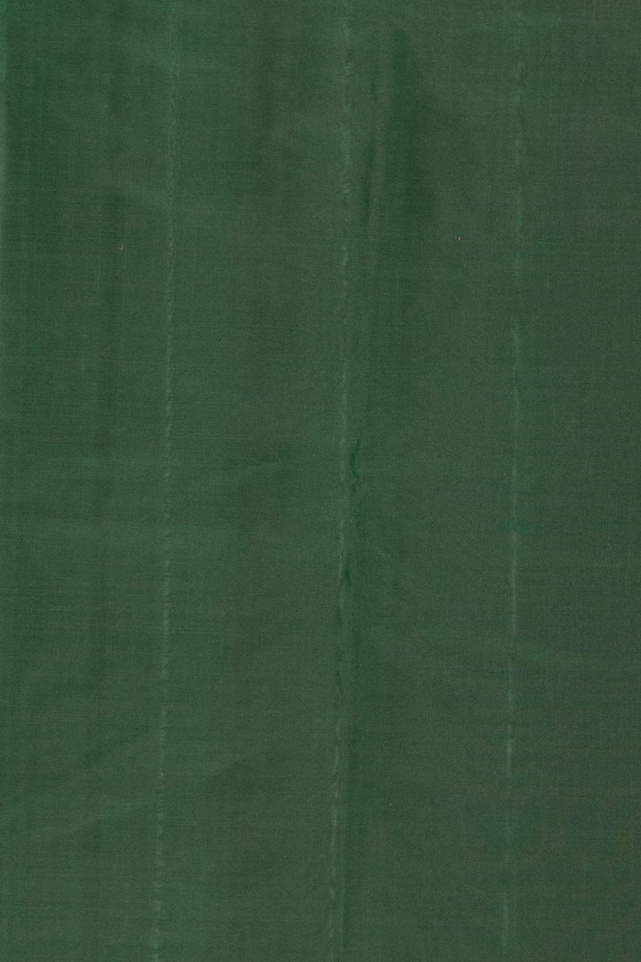 Bottle Green temple border pure kanjipuram silk saree