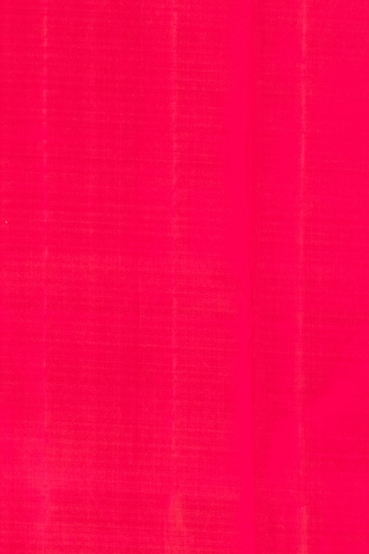Amaranth Pink temple border pure kanchi silk saree