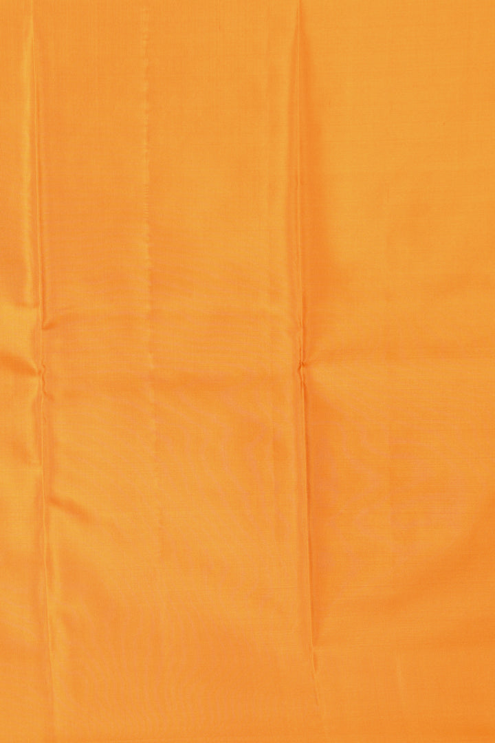 Turmeric Yellow temple border pure kanchi silk saree