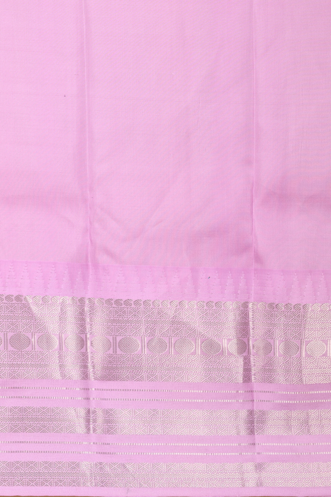 Eggplant Purple and Lilac Lavender Big Borde pure kanchi silk saree